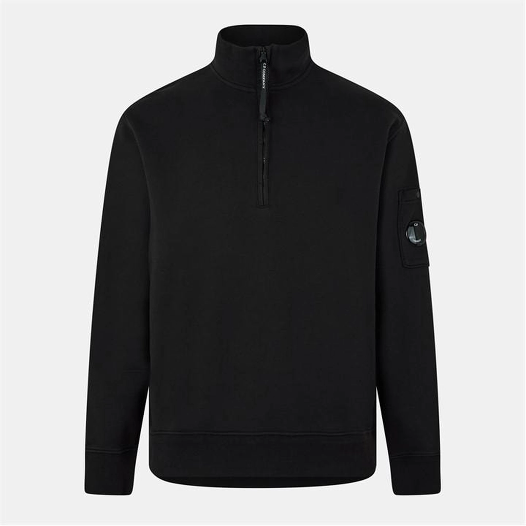 CP Company Sweatshirts - Polo Collar - Black